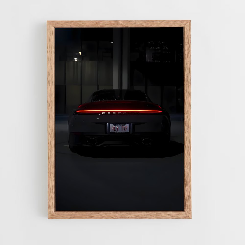 Poster Playtime Rouge – affiche Porsche (vue 4)